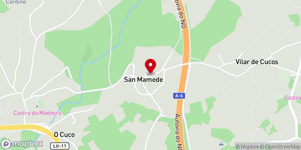 Map showing location of Parroquia católica San Mamede
