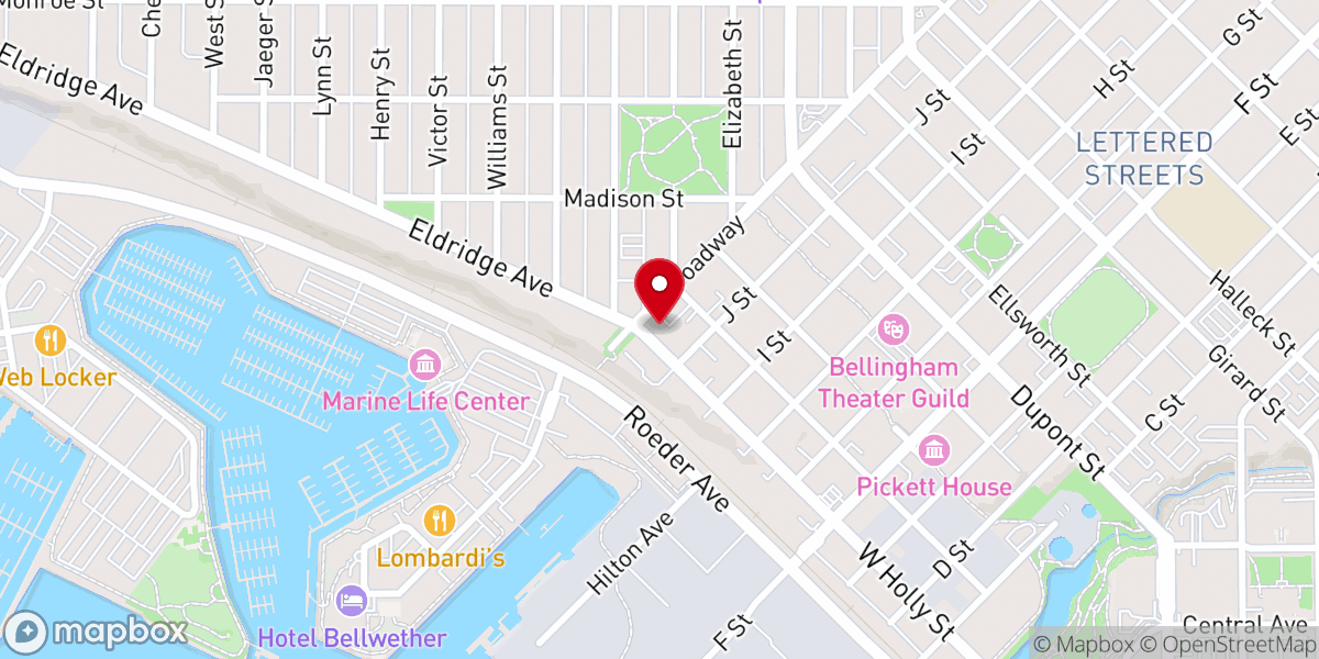 Map showing location of Broadway Hall