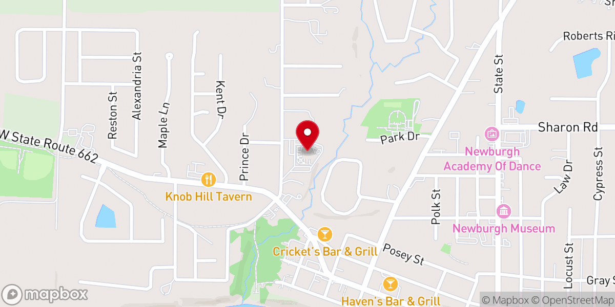 Map showing location of Saint John the Baptist Catholic Church