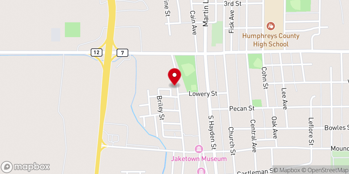 Map showing location of White Star Baptist Church