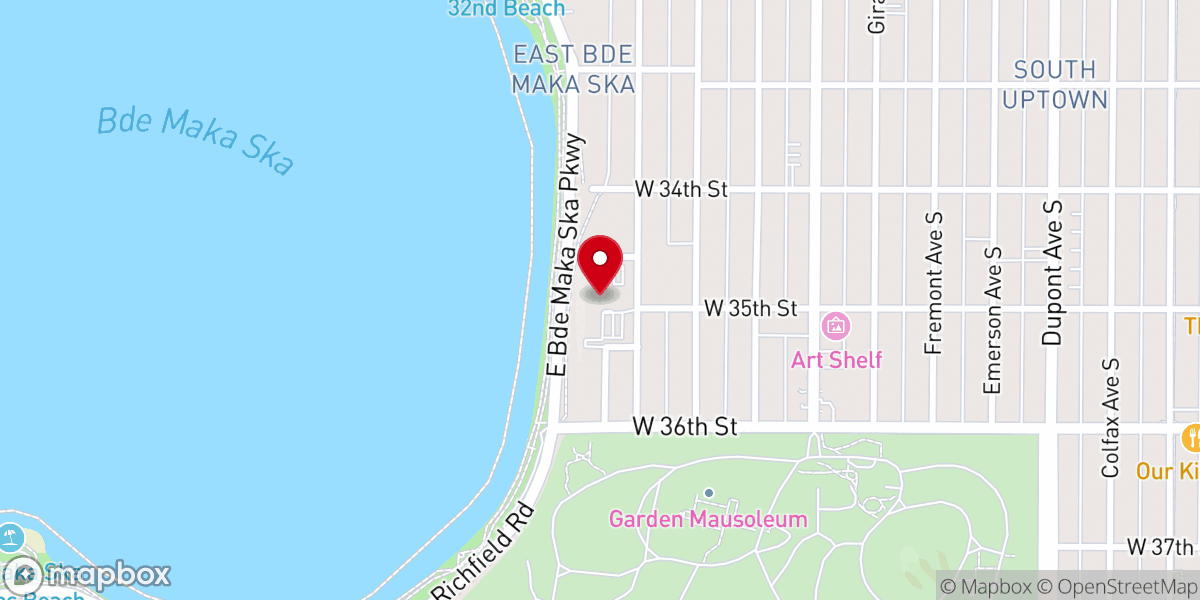 Map showing location of Saint Mary's Greek Orthodox Church