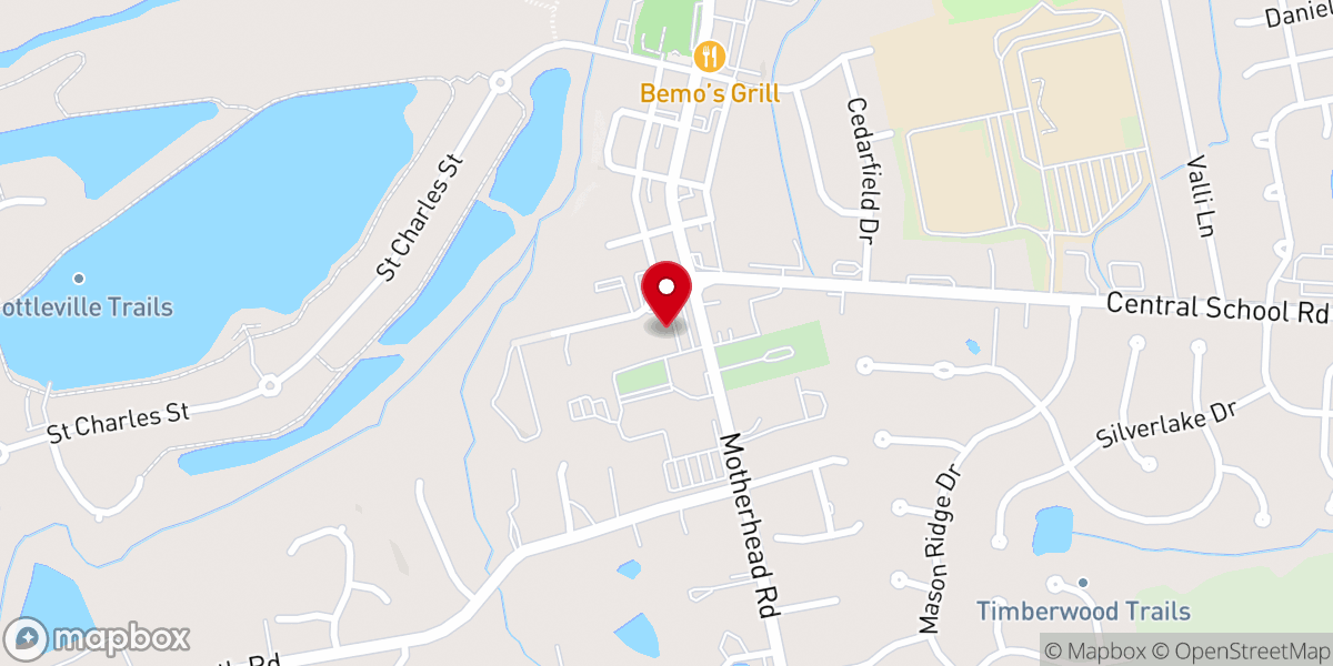 Map showing location of St. Joseph Catholic Church