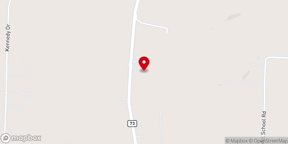 Map showing location of Long Branch Assembly of God