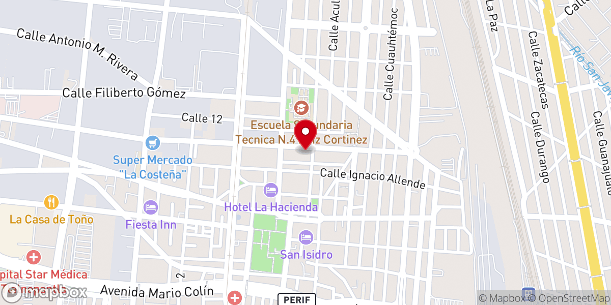 Map showing location of Sagrario Metropolitano de Corpus Christi