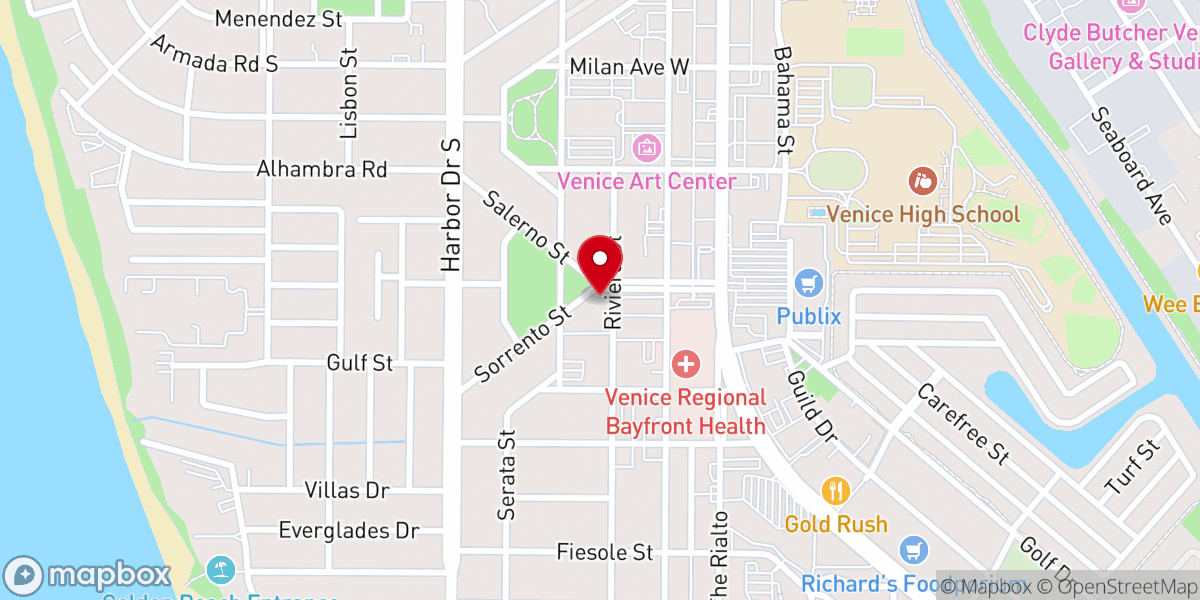 Map showing location of St Mark's Episcopal Church