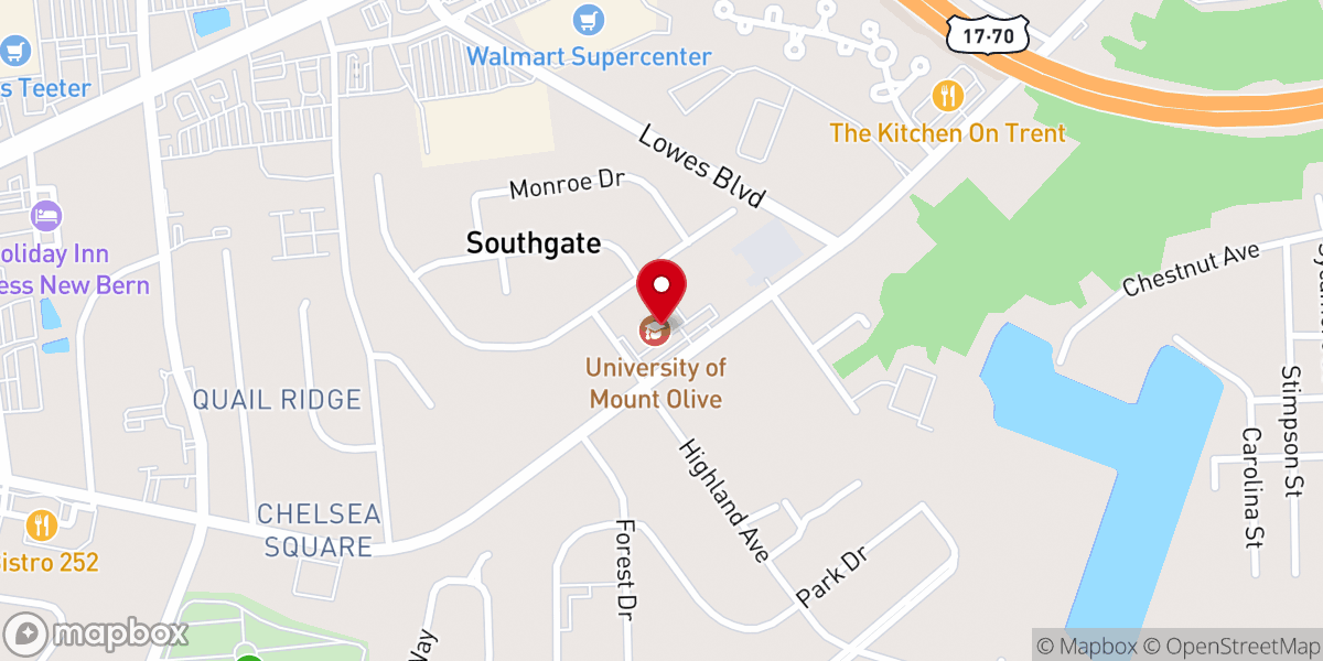 Map showing location of Union Point Church