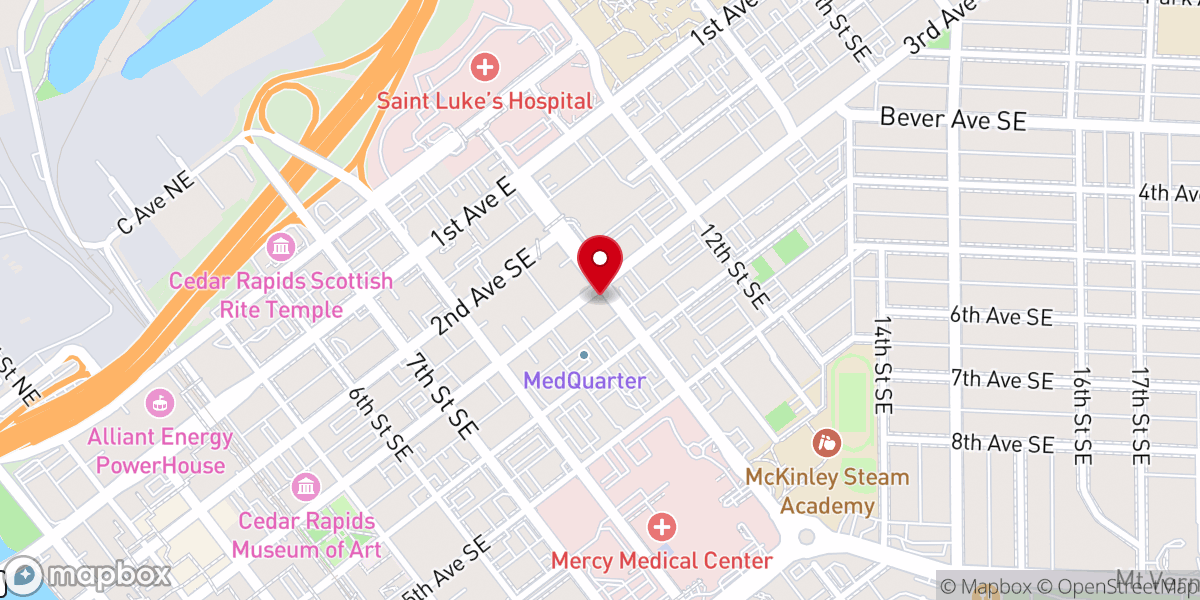 Map showing location of Immaculate Conception Catholic Church