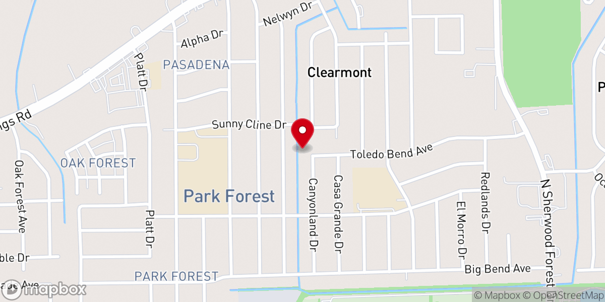 Map showing location of Abundant Life Christian Center