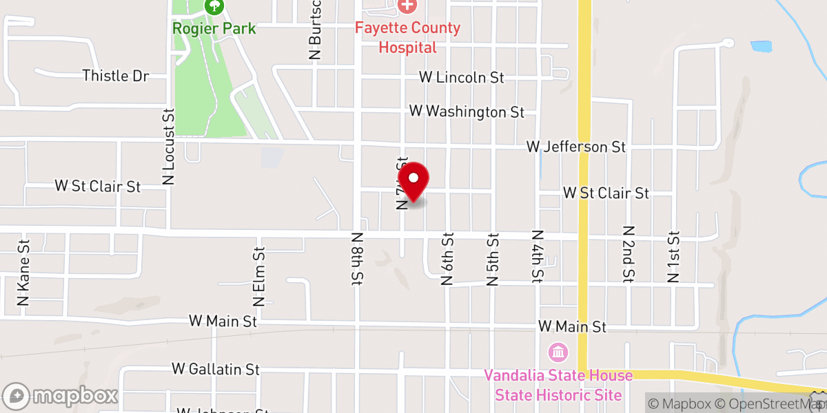 Map showing location of Mother of Dolors Catholic Church