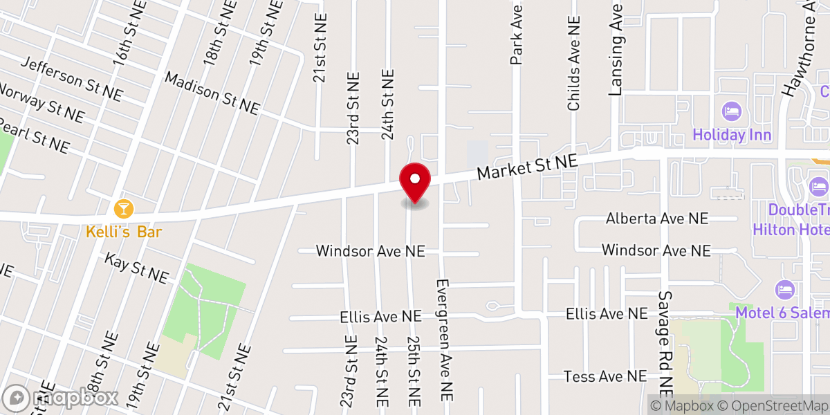 Map showing location of New Harvest Church