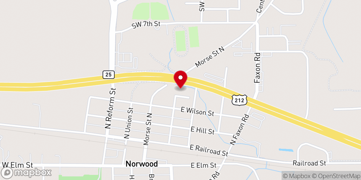 Map showing location of Church of Peace