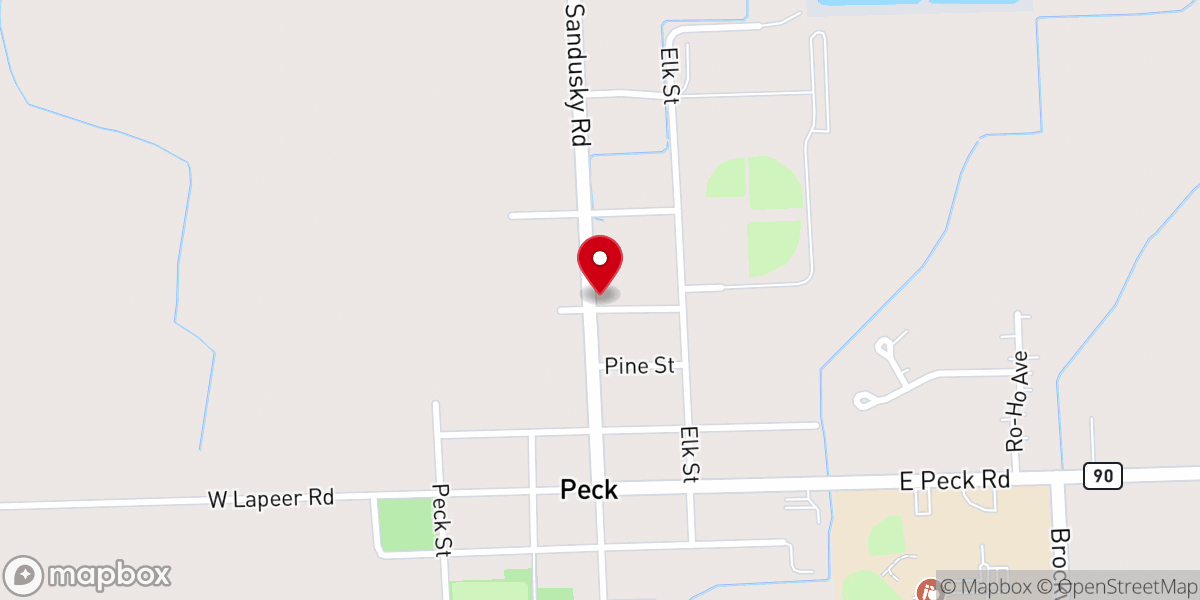 Map showing location of Holy Family Parish, St John Catholic Church