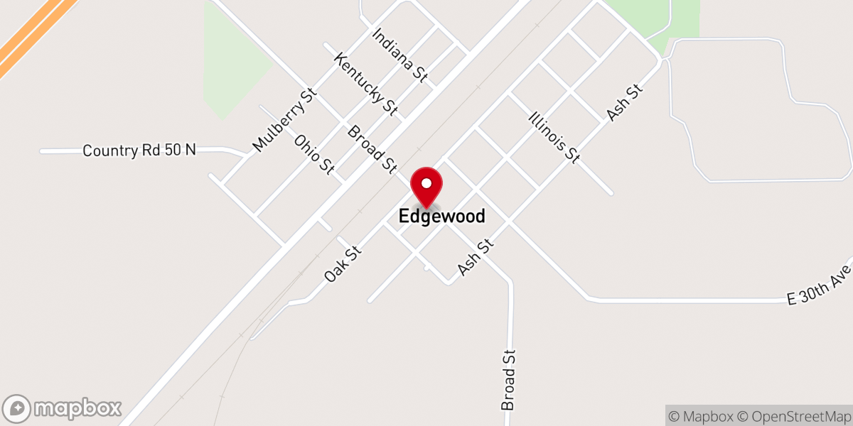 Map showing location of Edgewood Country Opry