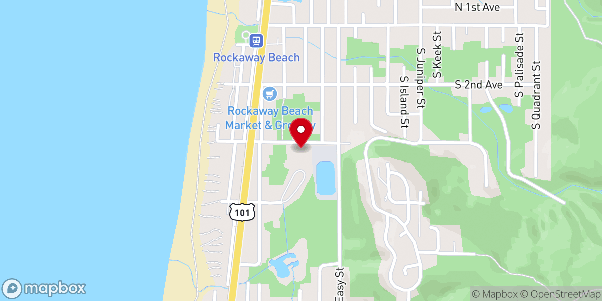 Map showing location of Rockaway Community Church