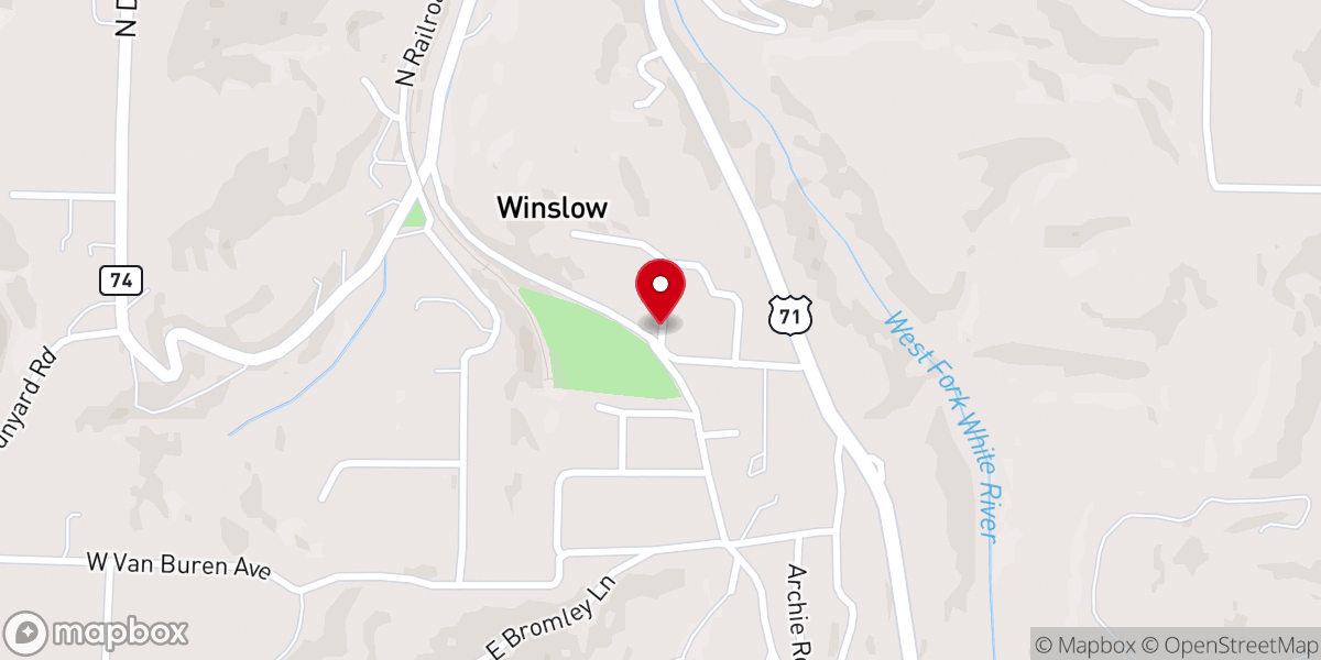 Map showing location of Assembly of God Parsonage