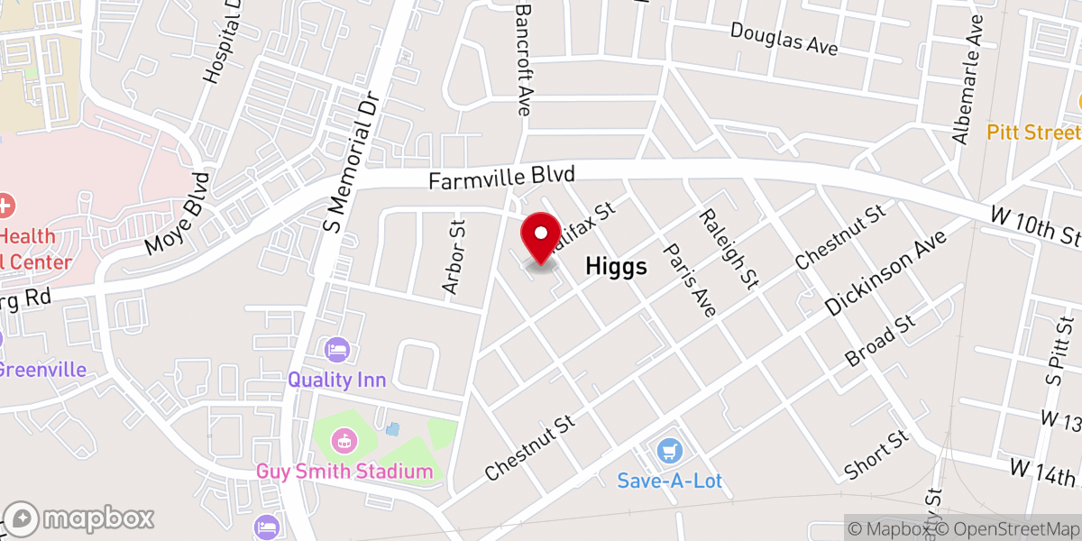 Map showing location of Mount Calvary Church
