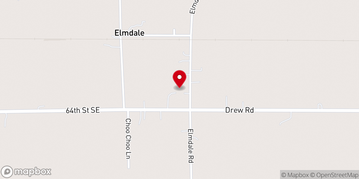 Map showing location of Elmdale Church of the Nazarene