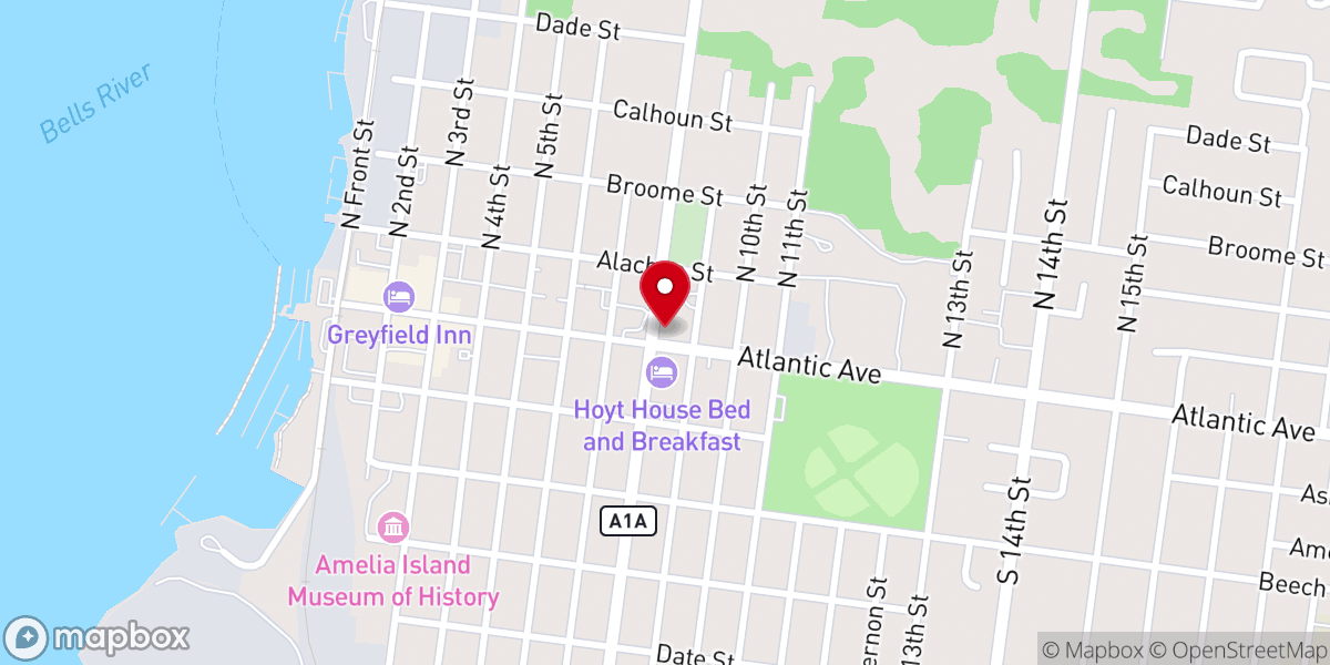 Map showing location of St Peters Episcopal Church