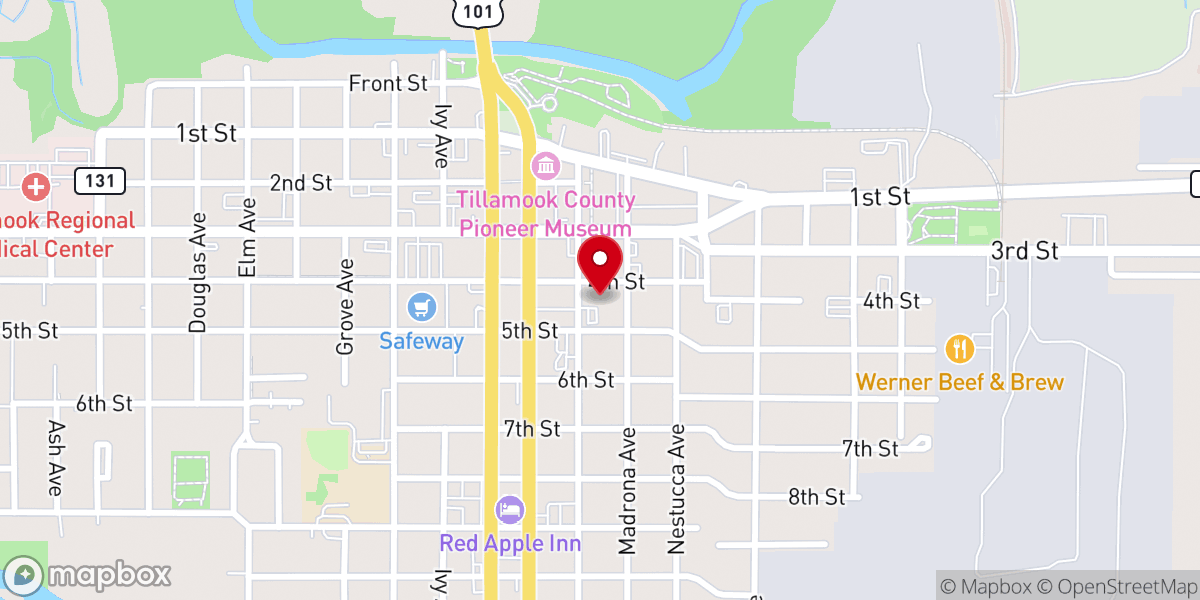 Map showing location of Pacific Christian School