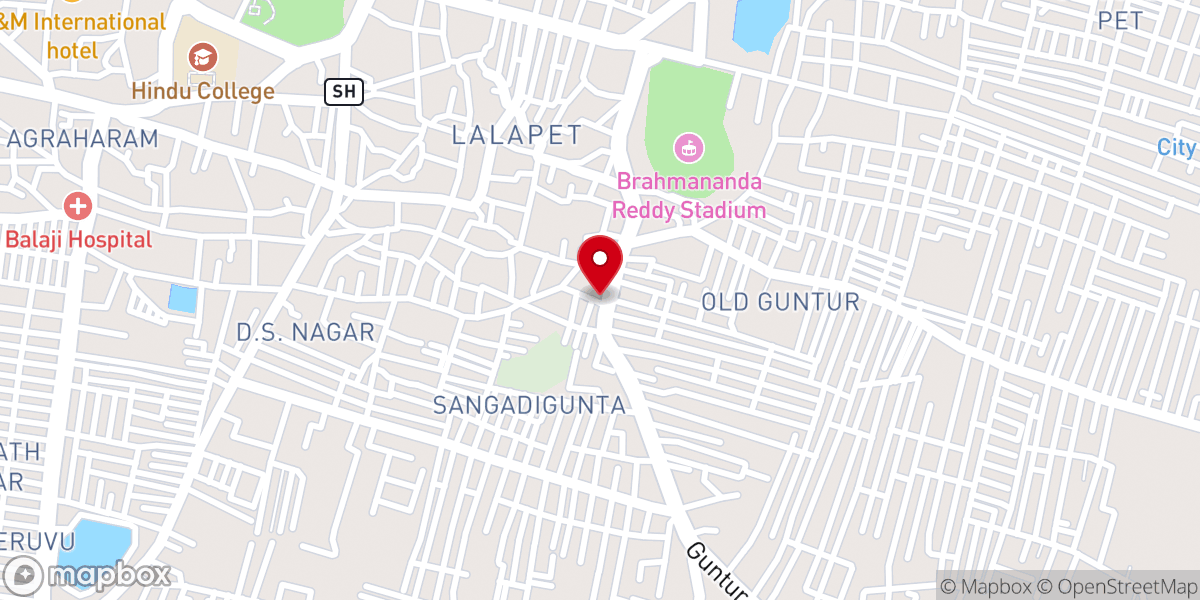 Map showing location of Lutheran Community Prayer Hall