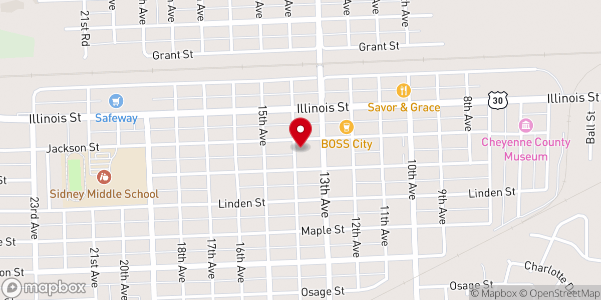 Map showing location of St Patrick's Catholic Church