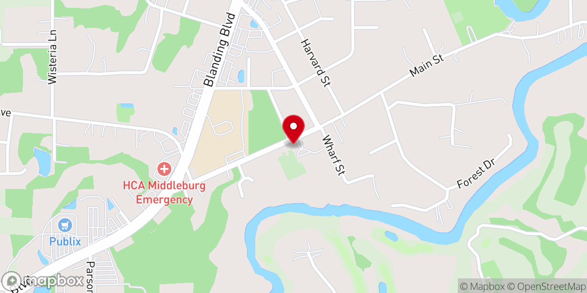 Map showing location of Middleburg United Methodist Church