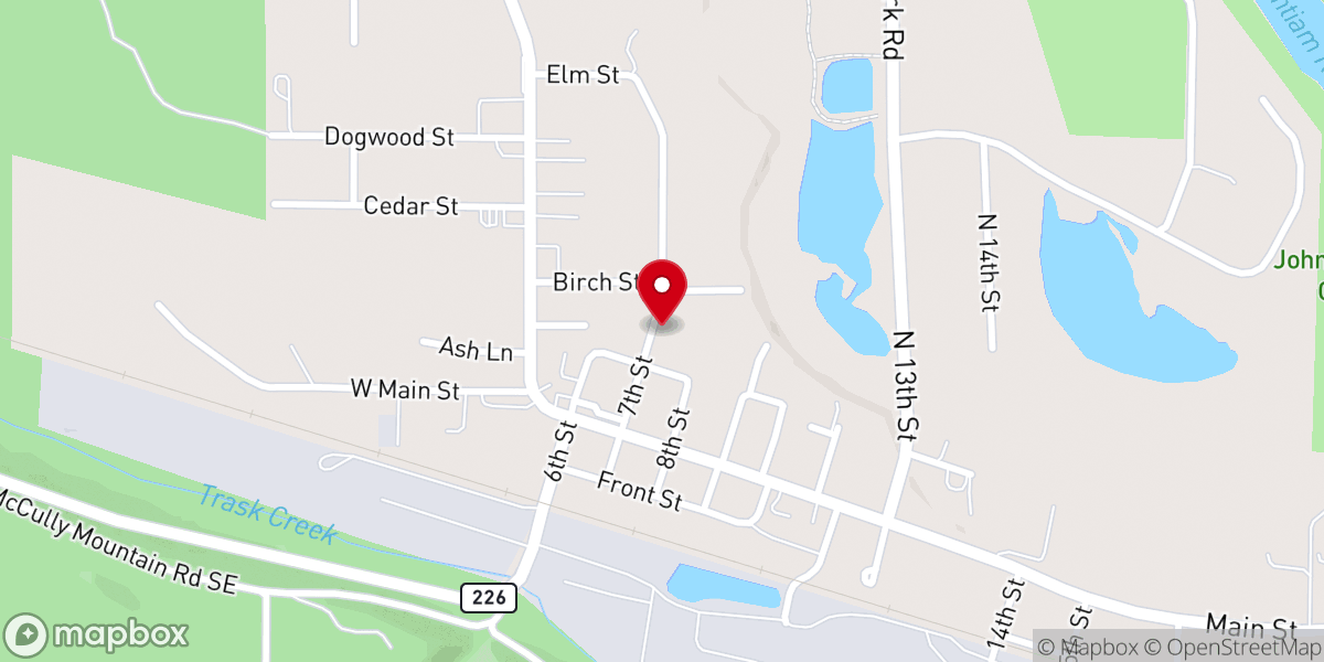 Map showing location of St. Patrick Mission