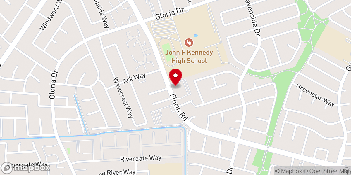 Map showing location of Faith Presbyterian Church