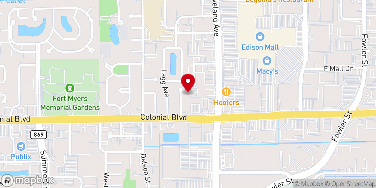Map showing location of Tabernacle Fellowship Church