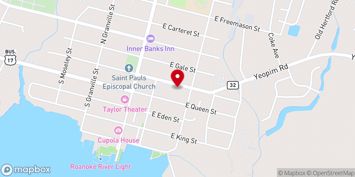 Map showing location of St. George Orthodox Church