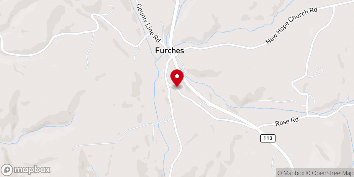 Map showing location of Belview Church