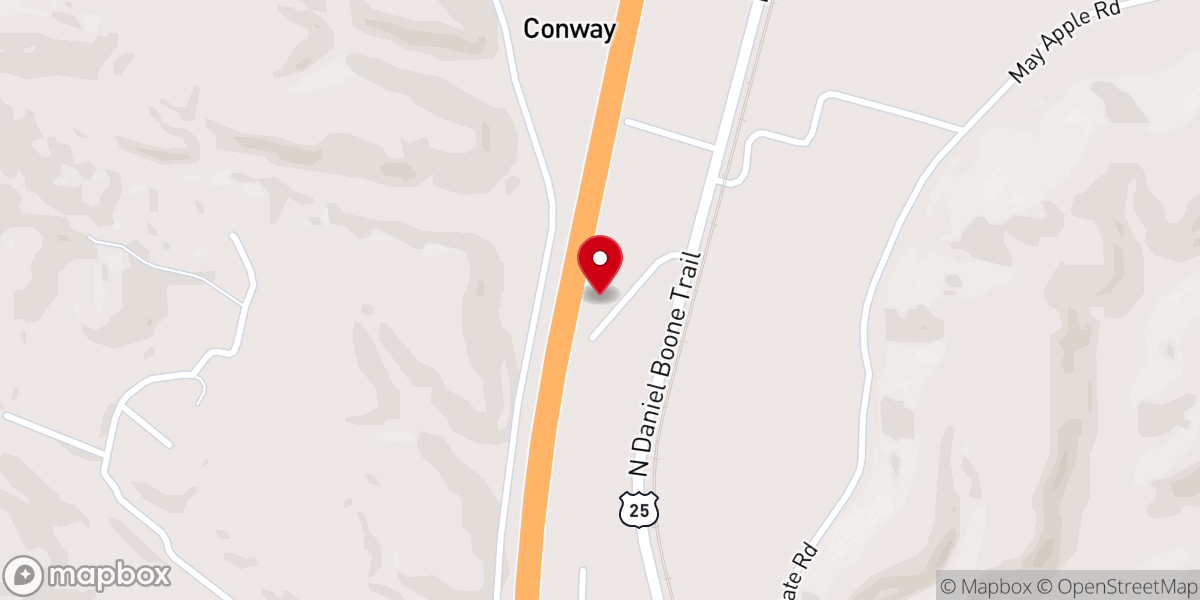 Map showing location of Conway Baptist Church