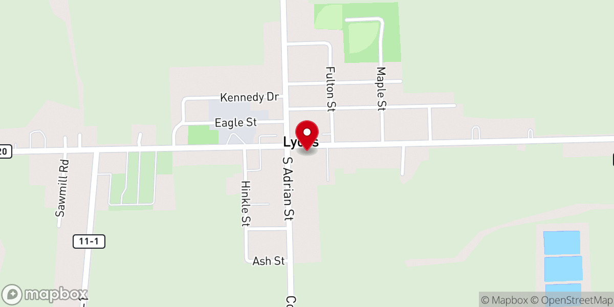 Map showing location of Friendship Hall
