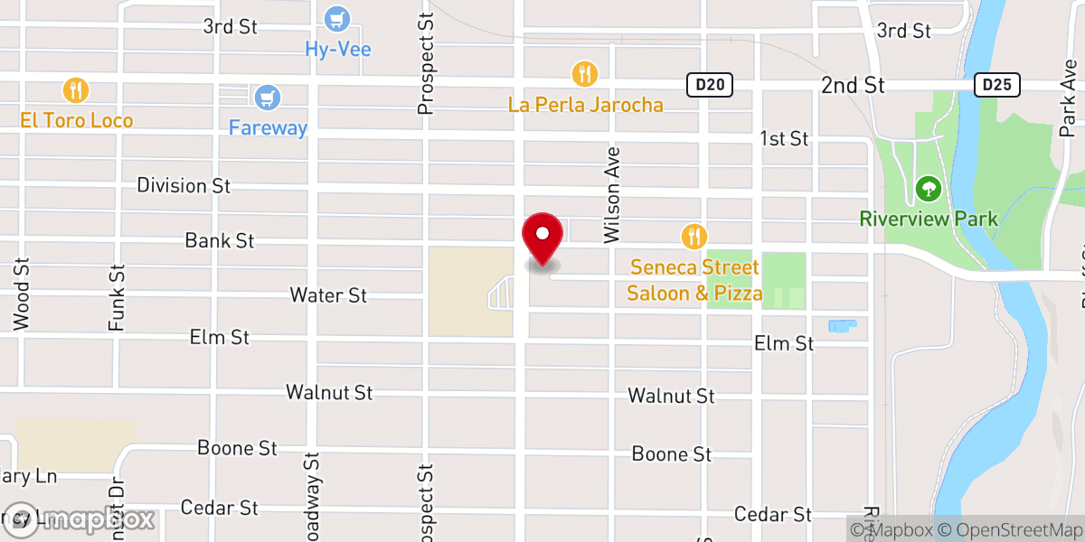 Map showing location of Saint Thomas Aquinas Catholic Church
