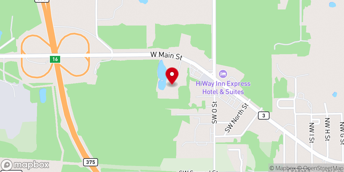 Map showing location of Antlers Community Food Bank Ministry - Food Pantry