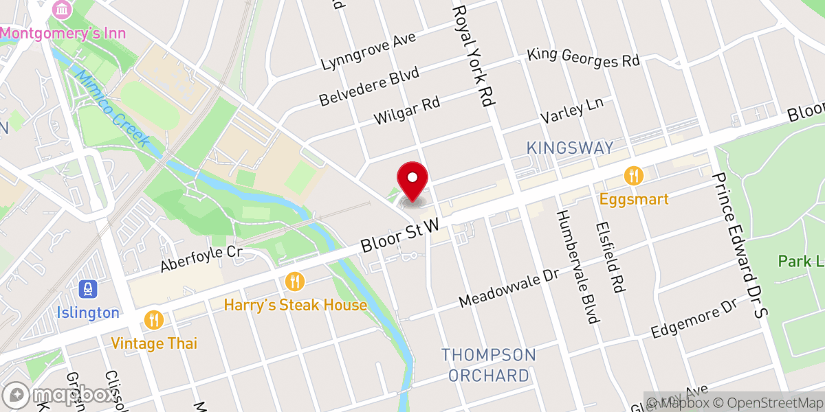 Map showing location of Kingsway Baptist Church
