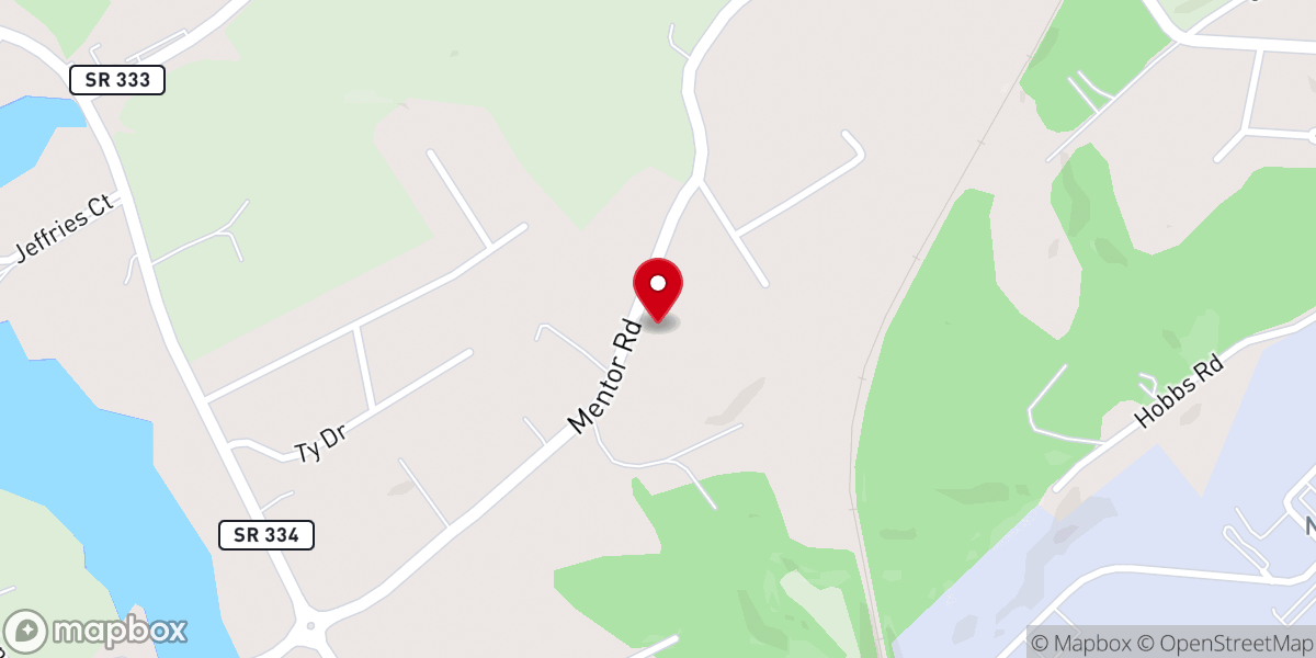 Map showing location of Hillview Baptist Church
