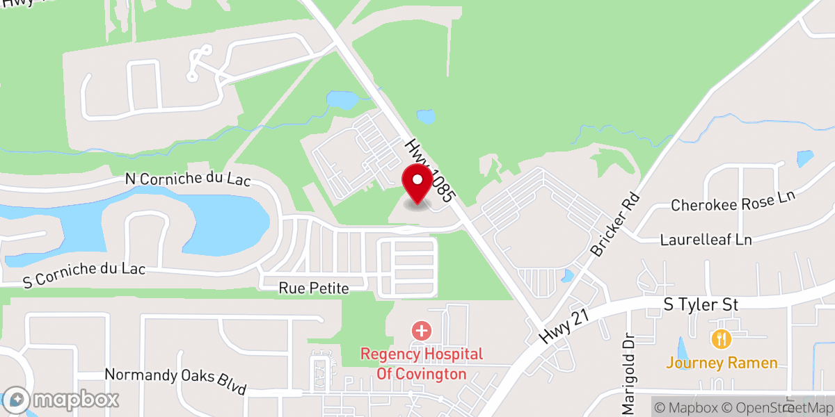 Map showing location of Faith Presbyterian Church (EPC)