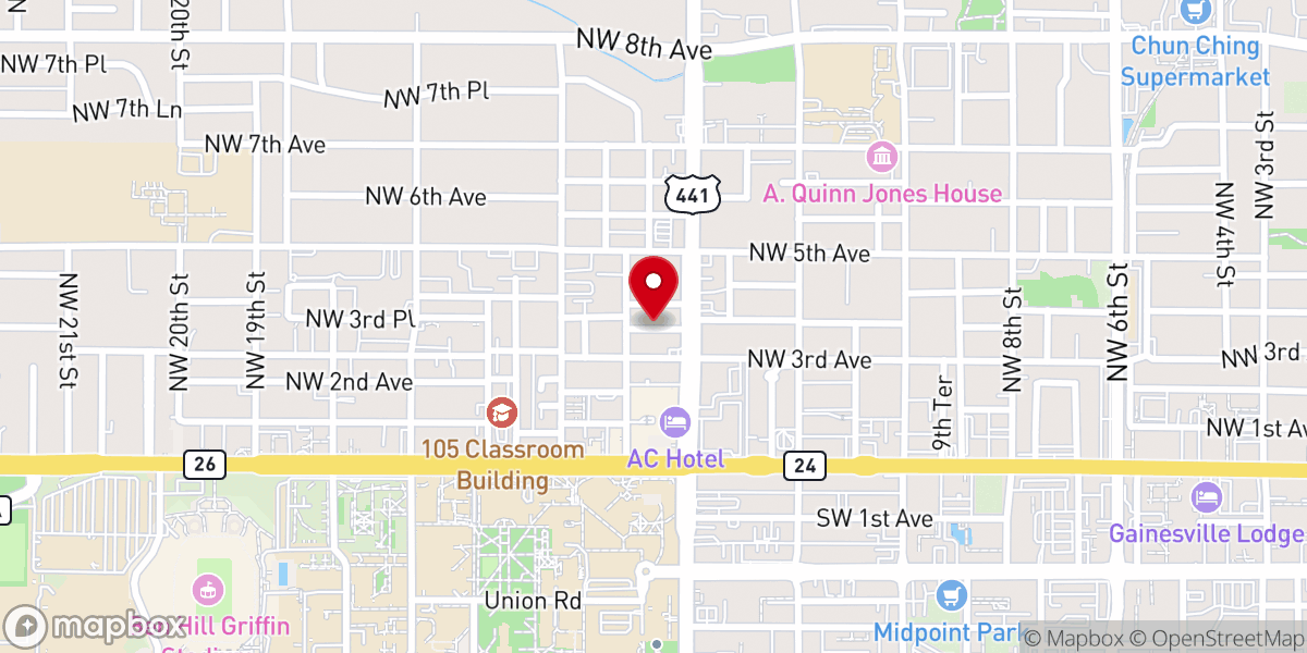 Map showing location of Greater Liberty Hill United Methodist Church