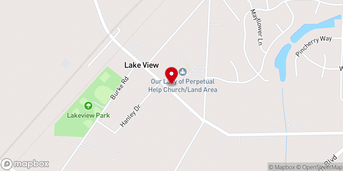 Map showing location of Saint John Paul II Catholic Community