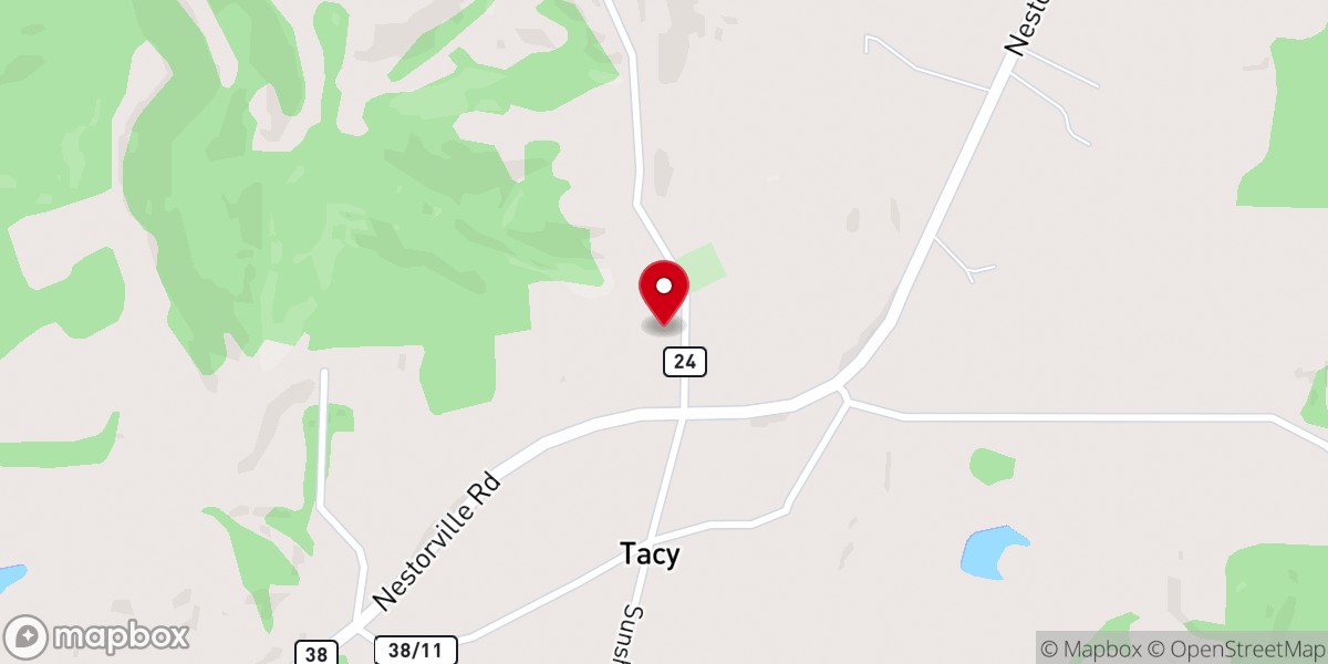 Map showing location of Crossroads Church