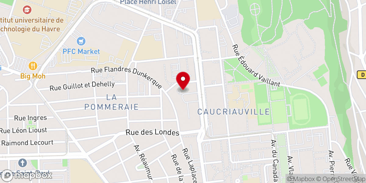 Map showing location of Paroisse Pierre et Paul Apôtres