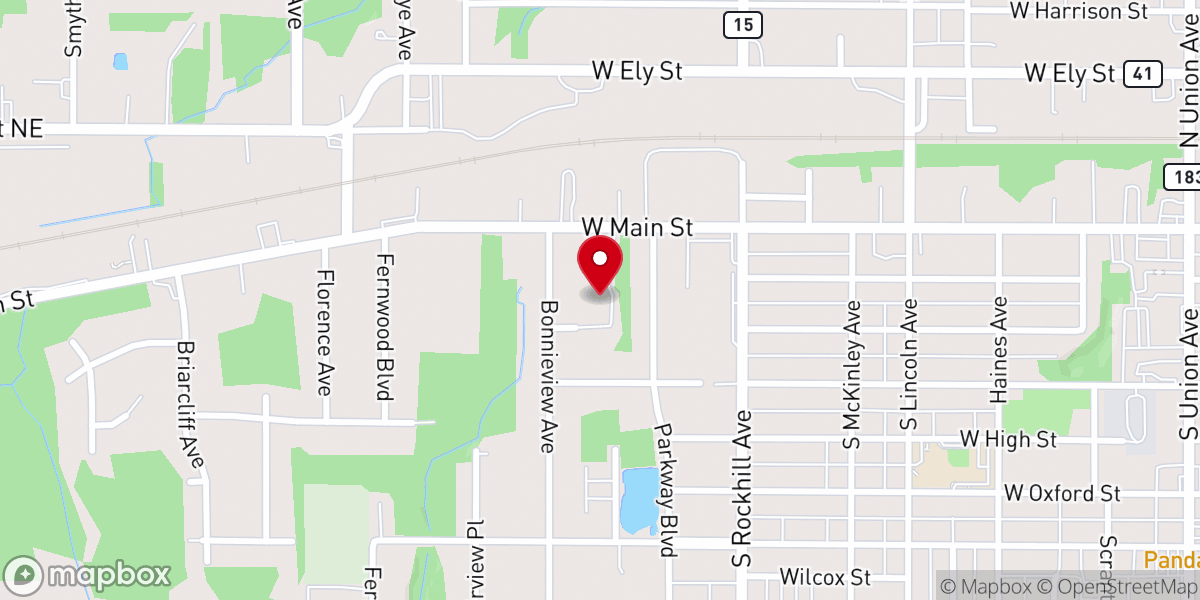 Map showing location of Alliance Christian Center