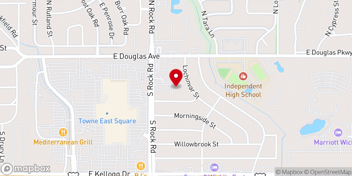 Map showing location of Calvary Chapel Fellowship
