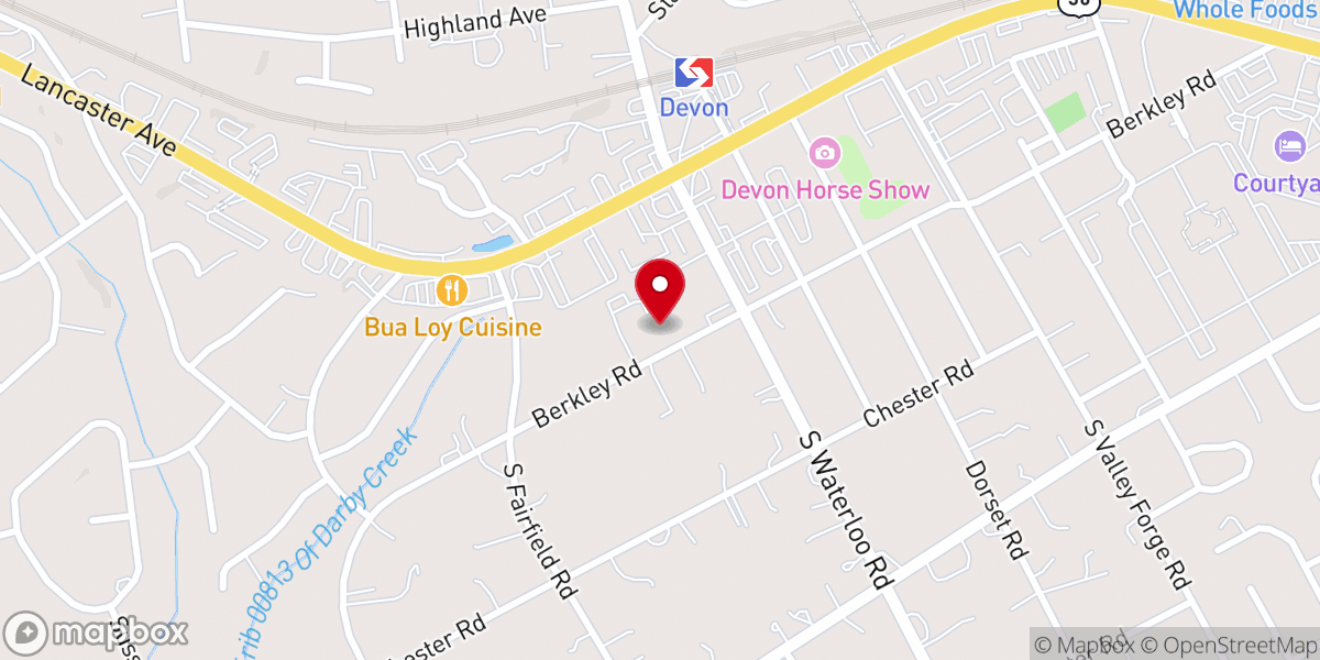 Map showing location of St John's Presbyterian Church