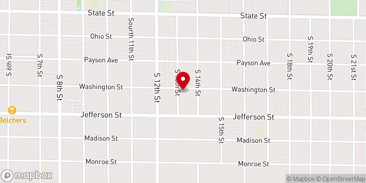 Map showing location of River of Life Christian Center