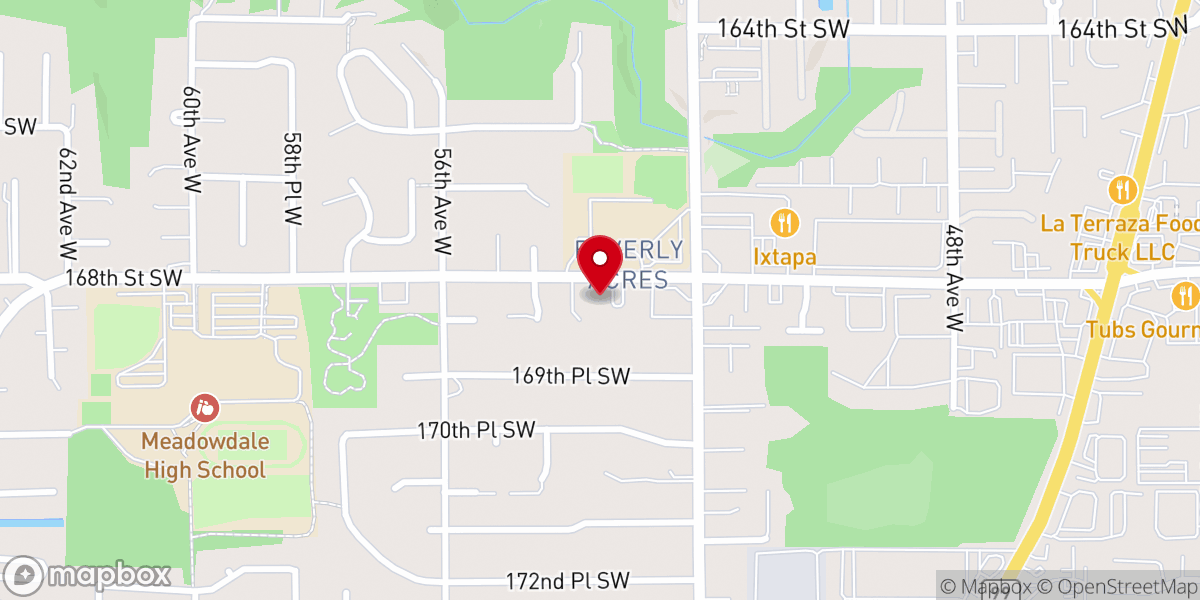 Map showing location of New Beginnings Church