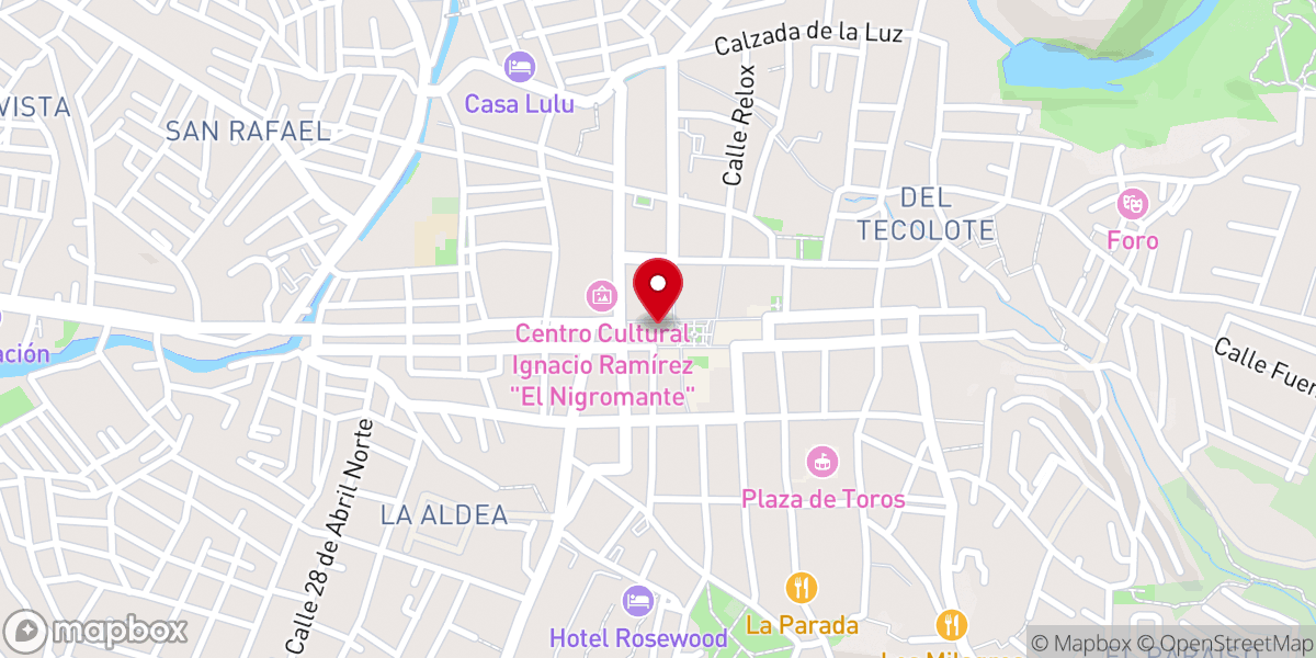 Map showing location of Casa del Mayorazgo de la Canal Citibanamex