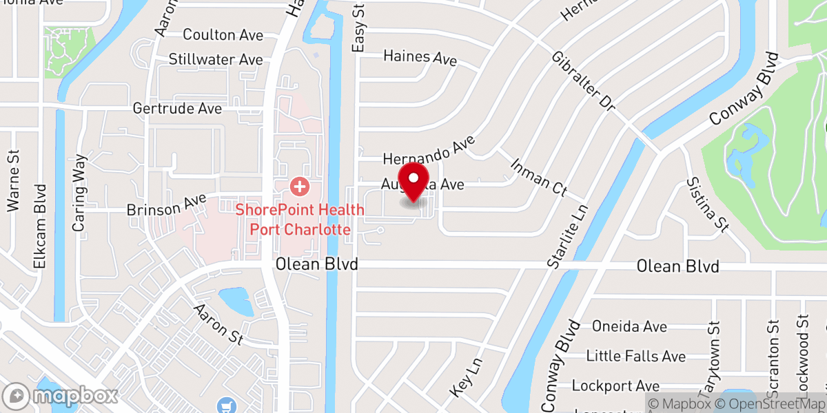 Map showing location of St. Charles Borromeo Catholic Church & School