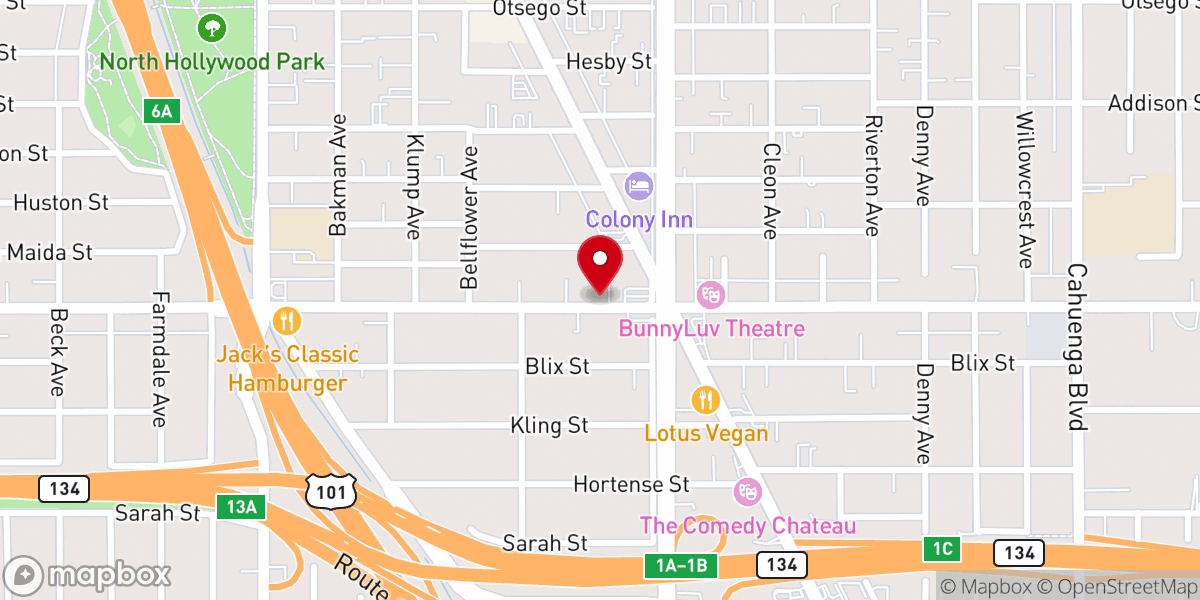 Map showing location of Dignity San Fernando Valley